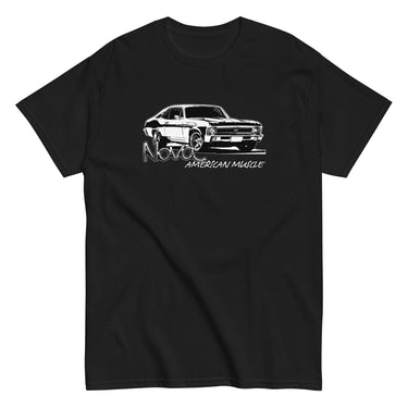 Nova T-Shirt American Muscle Car Tee-In-Black-From Aggressive Thread